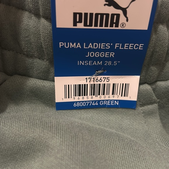 Puma fleece ladies jogger, size L green, NWT - Picture 3 of 5